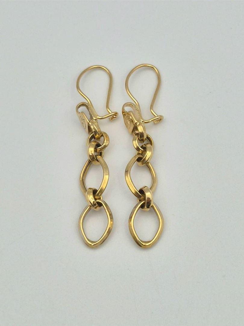 گوشواره طلای 18 عیار توخالی