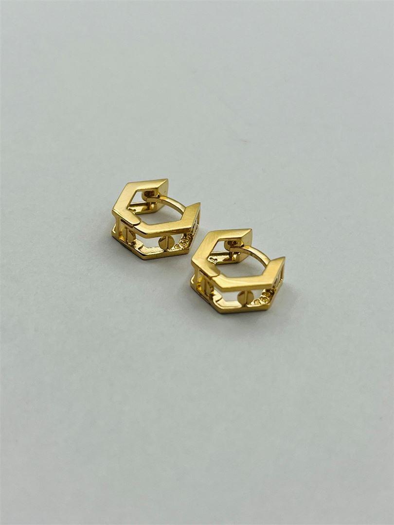 گوشواره طلا 18عیار کارتیر لاو هندسی134571