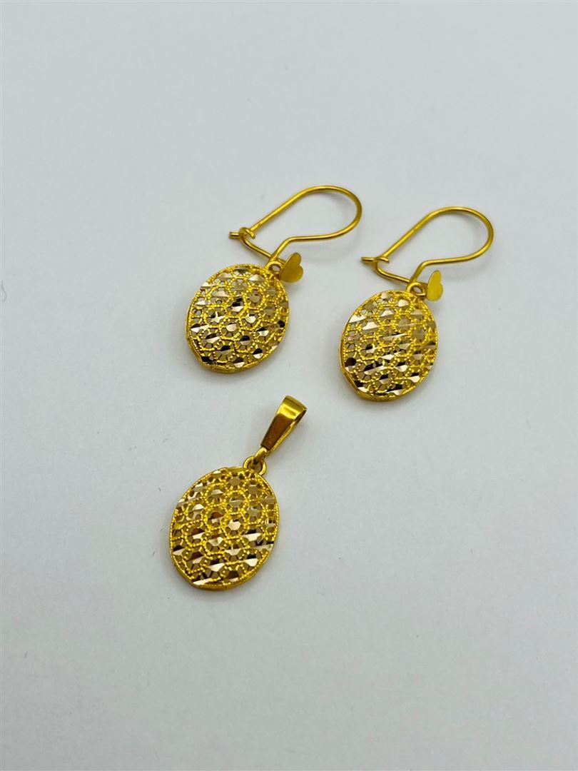 نیم ست طلا 18عیار تراش [140856-140857]