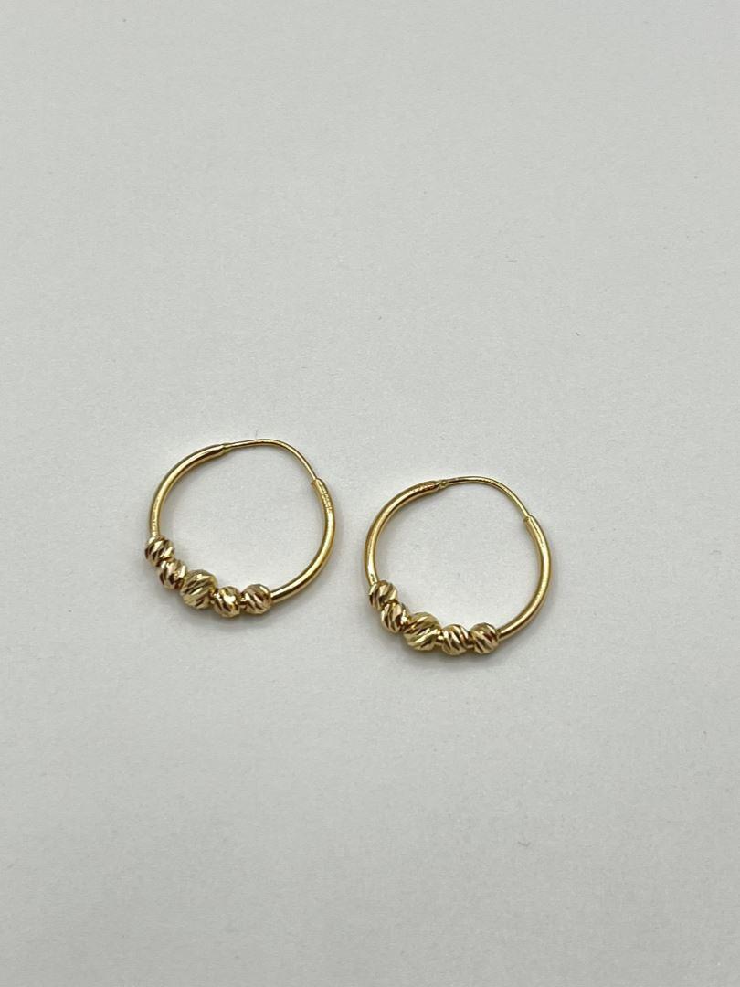 گوشواره حلقه ای طلا 18 عیار البرنادو 127098