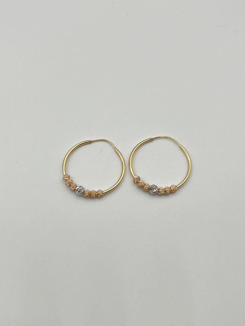گوشواره حلقه ای طلا 18 عیار البرنادو 127095