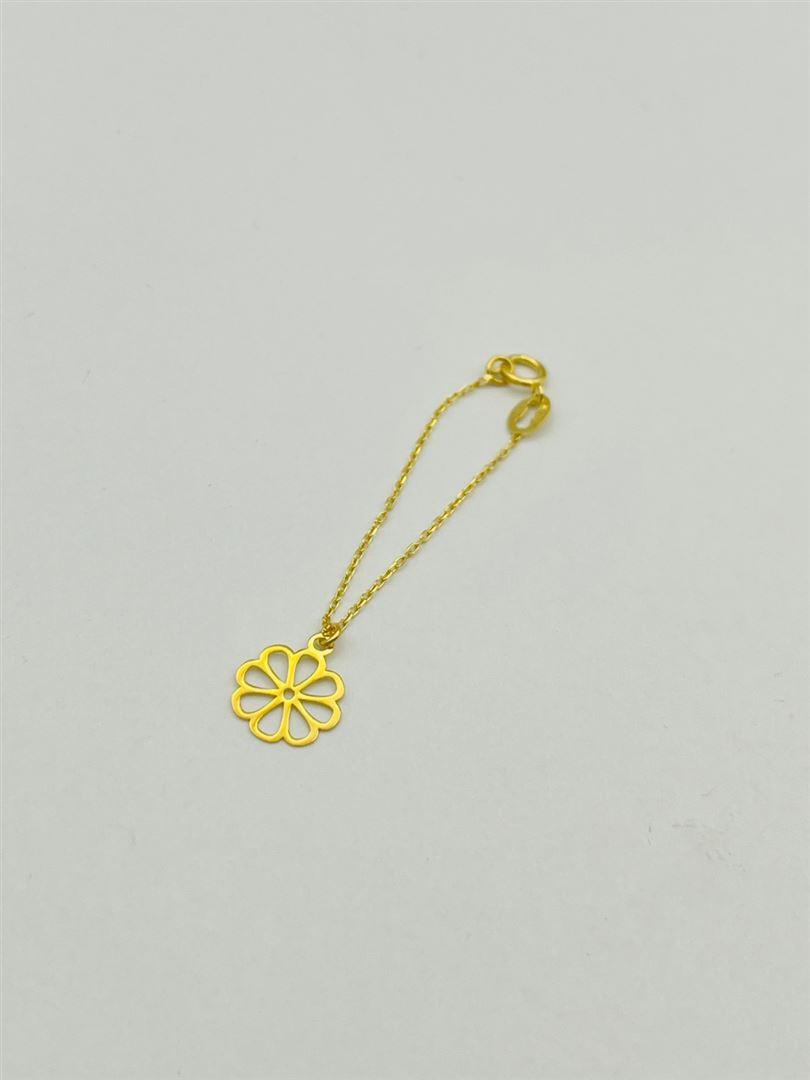 آویز ساعت طلا 18 عیار گل 135399