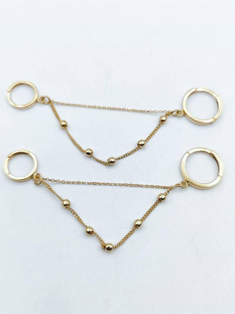 گوشواره طلا 18عیار زنجیری138461