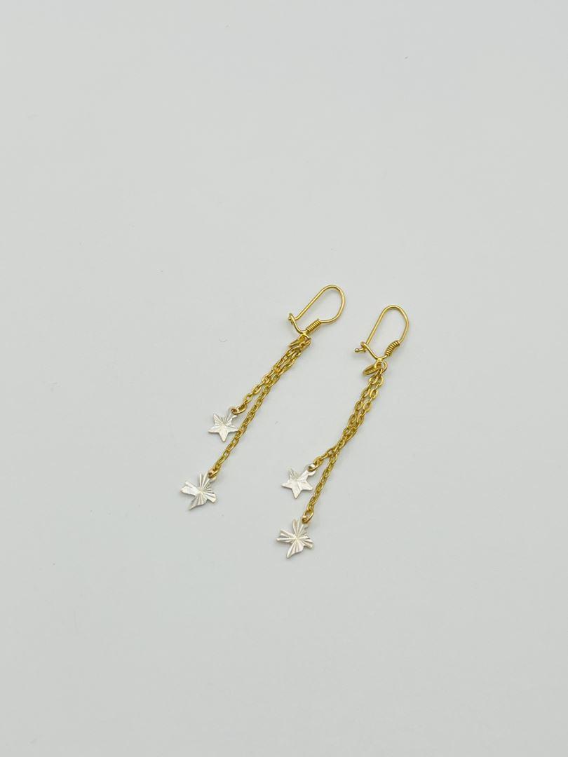 گوشواره طلا 18 عیار آویز 127432