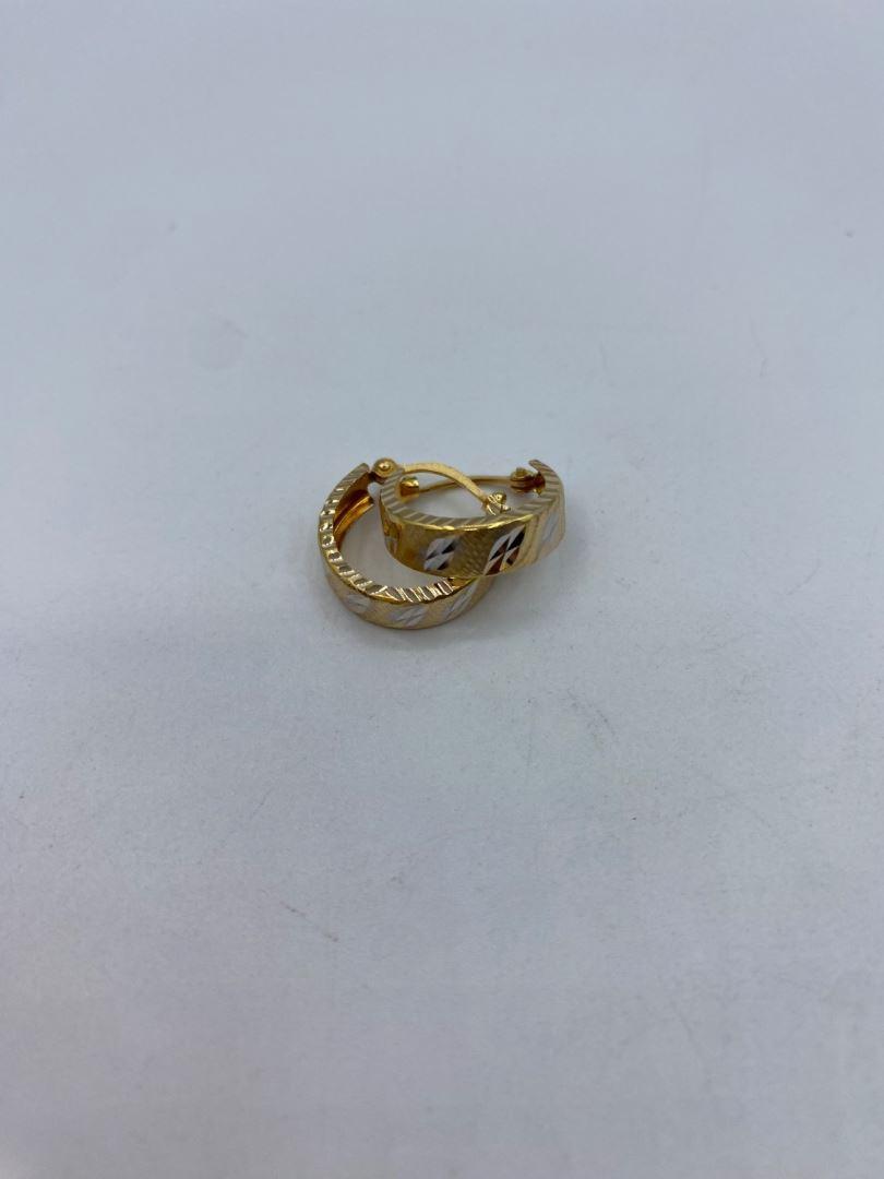 گوشواره حلقه ایی تراش طلای 18 عیار125340
