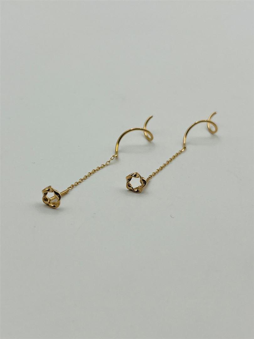 گوشواره طلا 18عیار کرلی143046