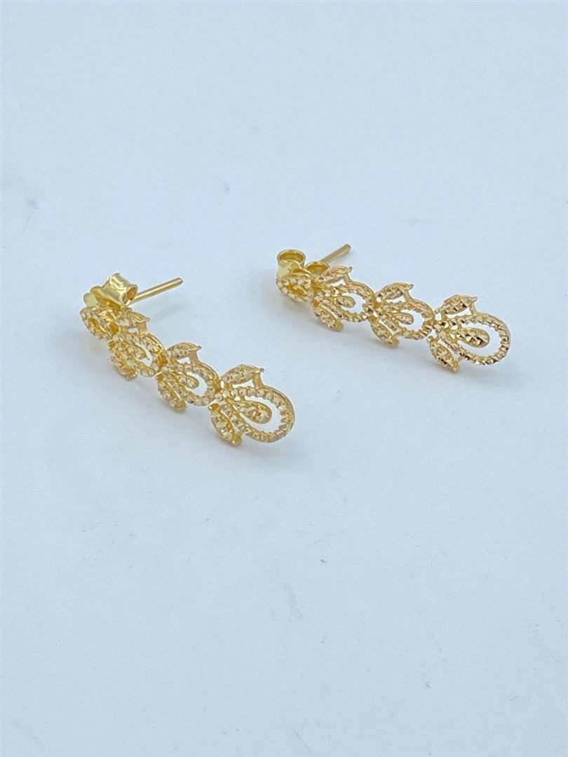 گوشواره تراش طلای 18 عیار128792