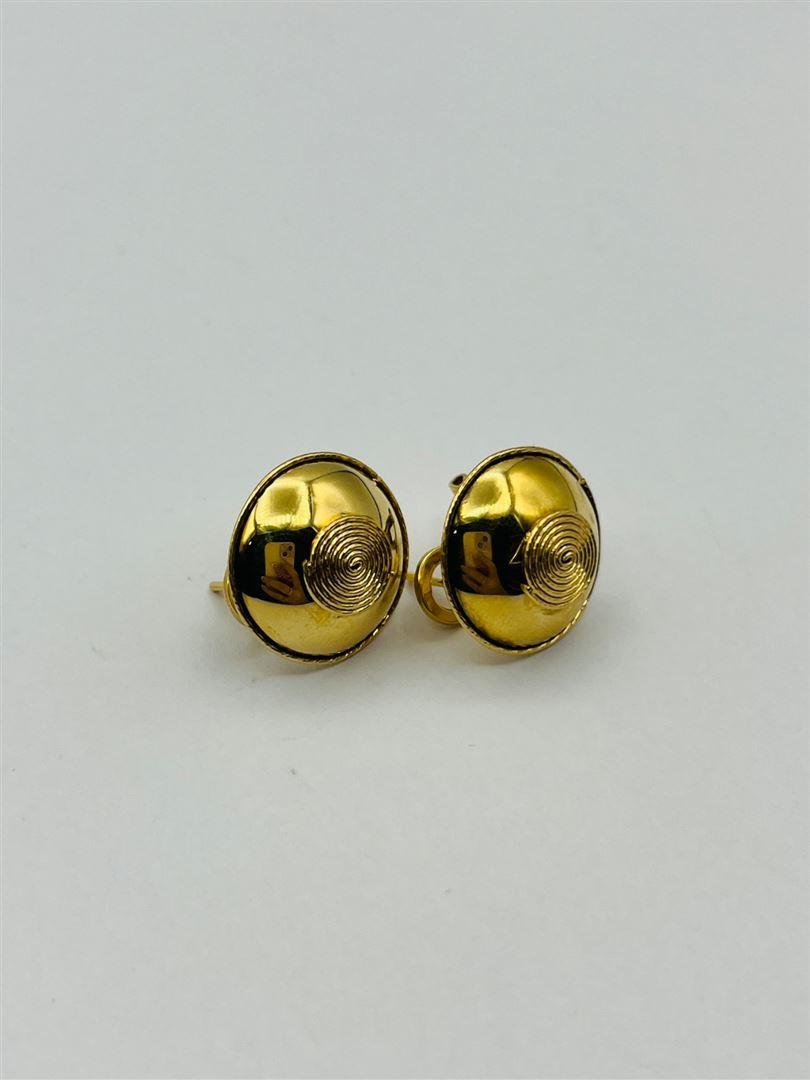 گوشواره طلا 18عیار هندسی گرد133142