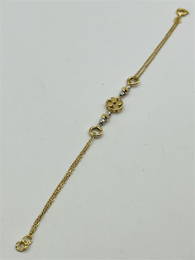 دستبند طلا 18عیار گل لویی ویتون