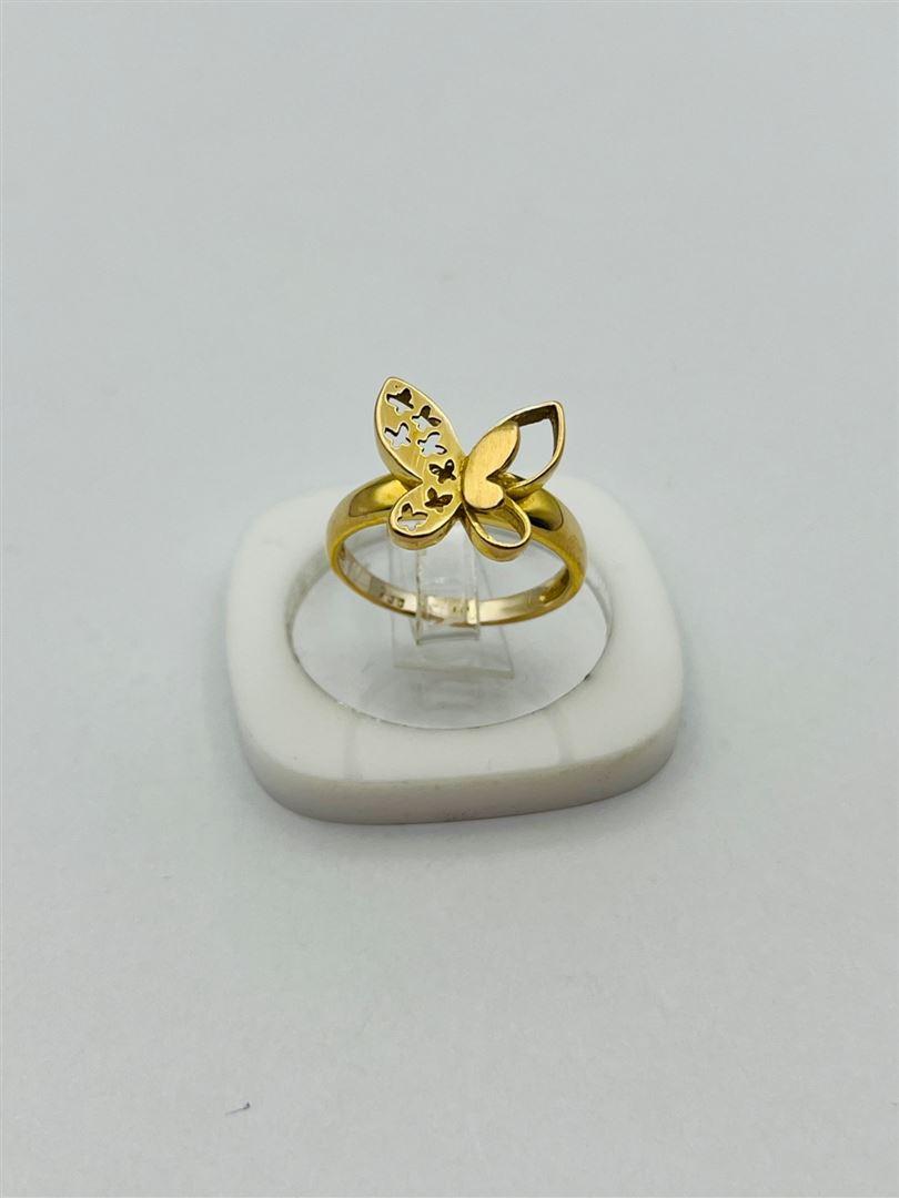 انگشتر طلا 18 عیار پروانه
