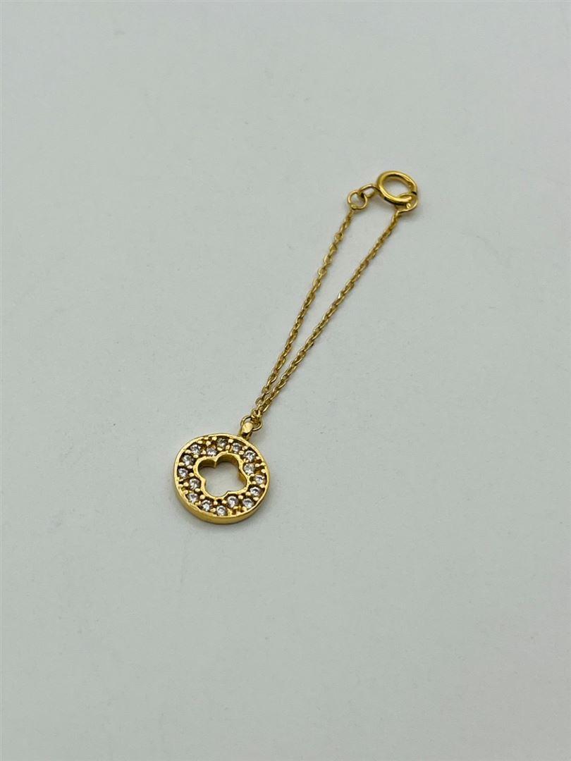 آویز ساعت طلا 18عیار نگین دار143730