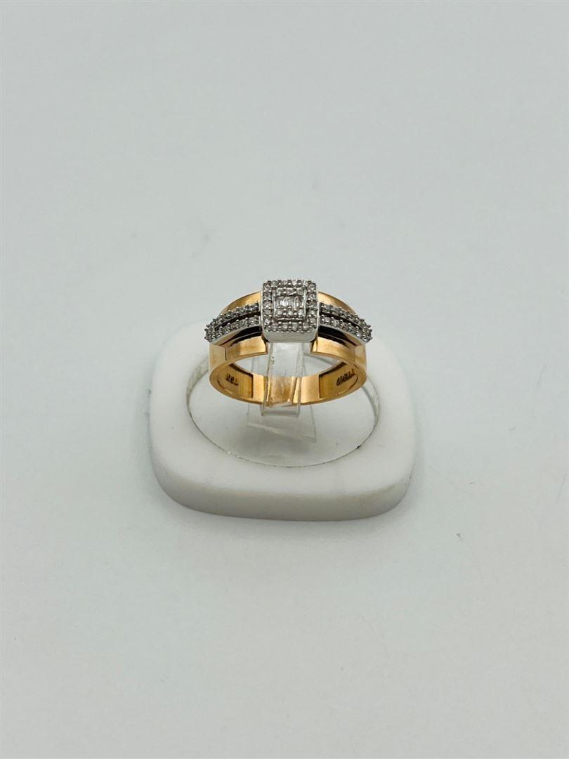 انگشتر طلا 18عیار نگین دار رزگلد142642