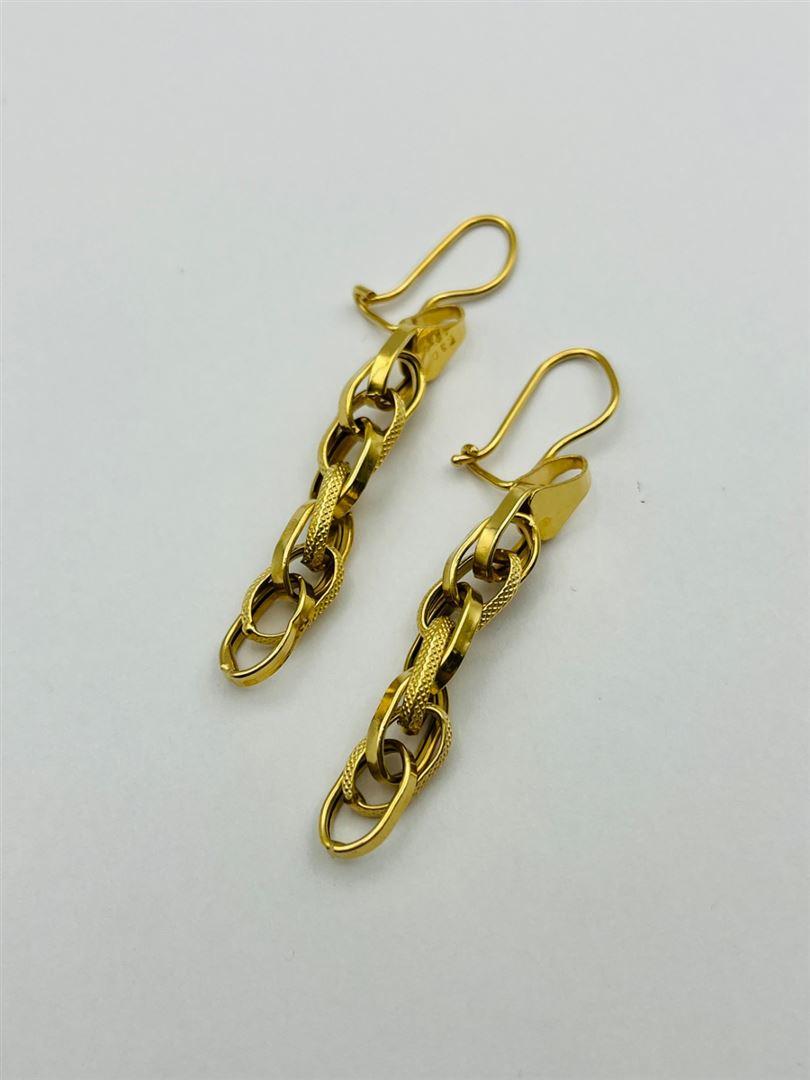 گوشواره طلا 18عیار هرمس