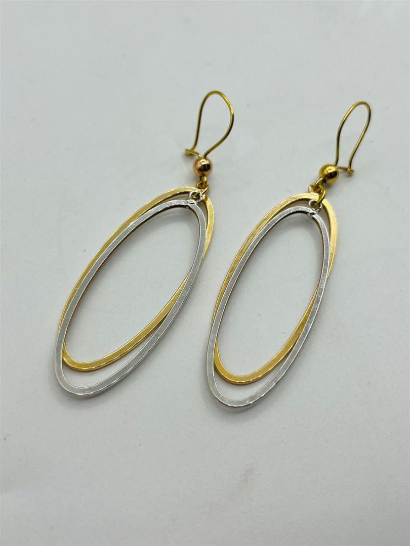 گوشواره طلا 18عیار بیضی138827