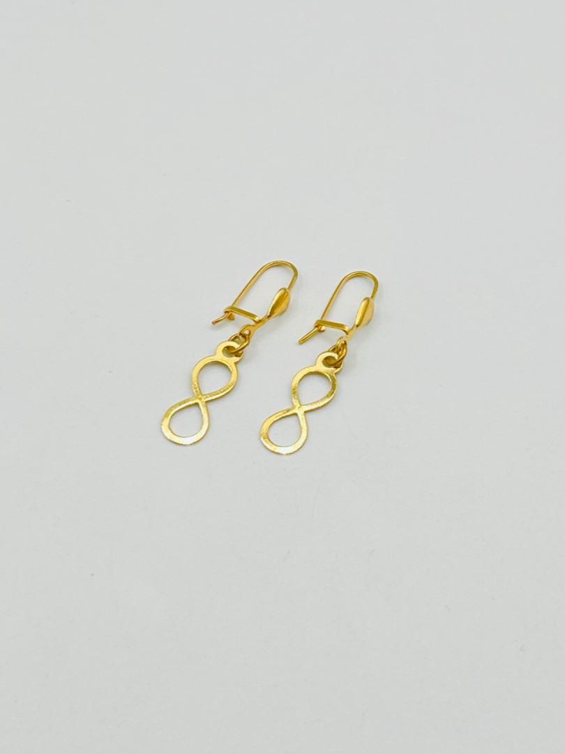 گوشواره طلا 18 عیار بینهایت 128703
