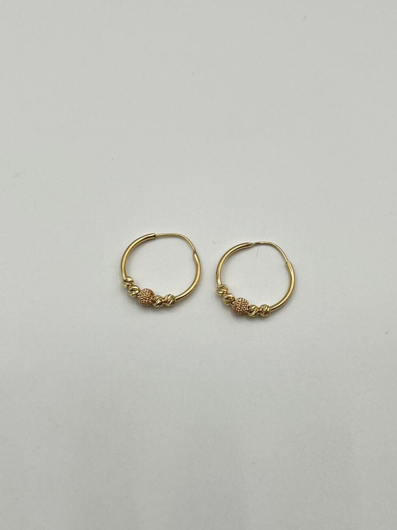 گوشواره حلقه ای طلا 18 عیار البرنادو 127097