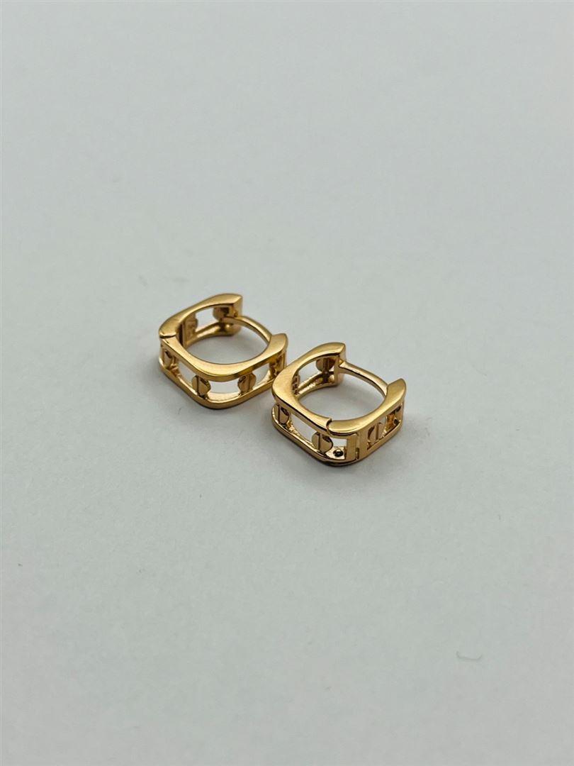 گوشواره طلا 18عیار کارتیر لاو رزگلد134574
