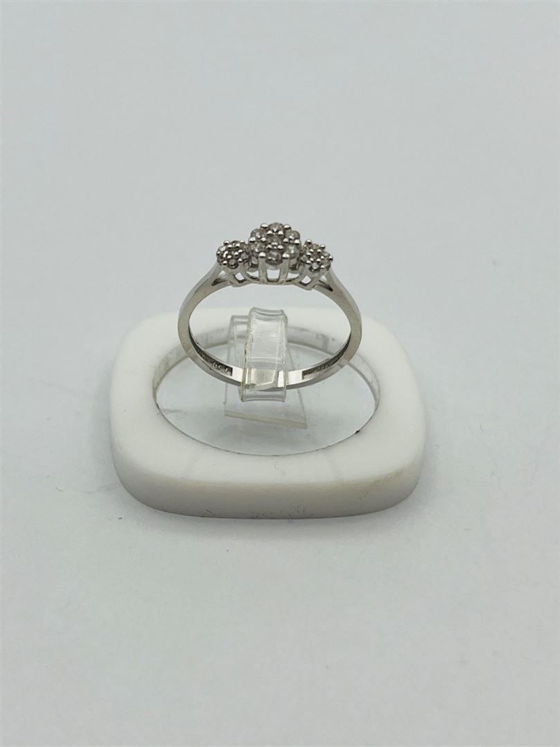 انگشتر طلا 18عیار فلاورسفید141451