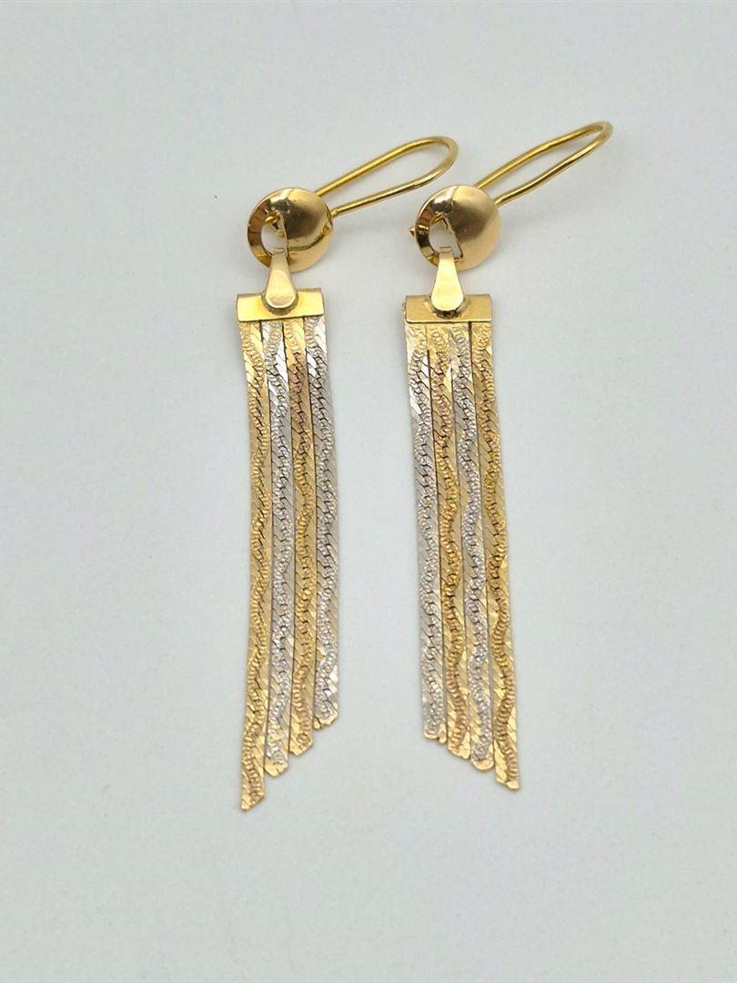 گوشواره طلای 18 عیار ریش