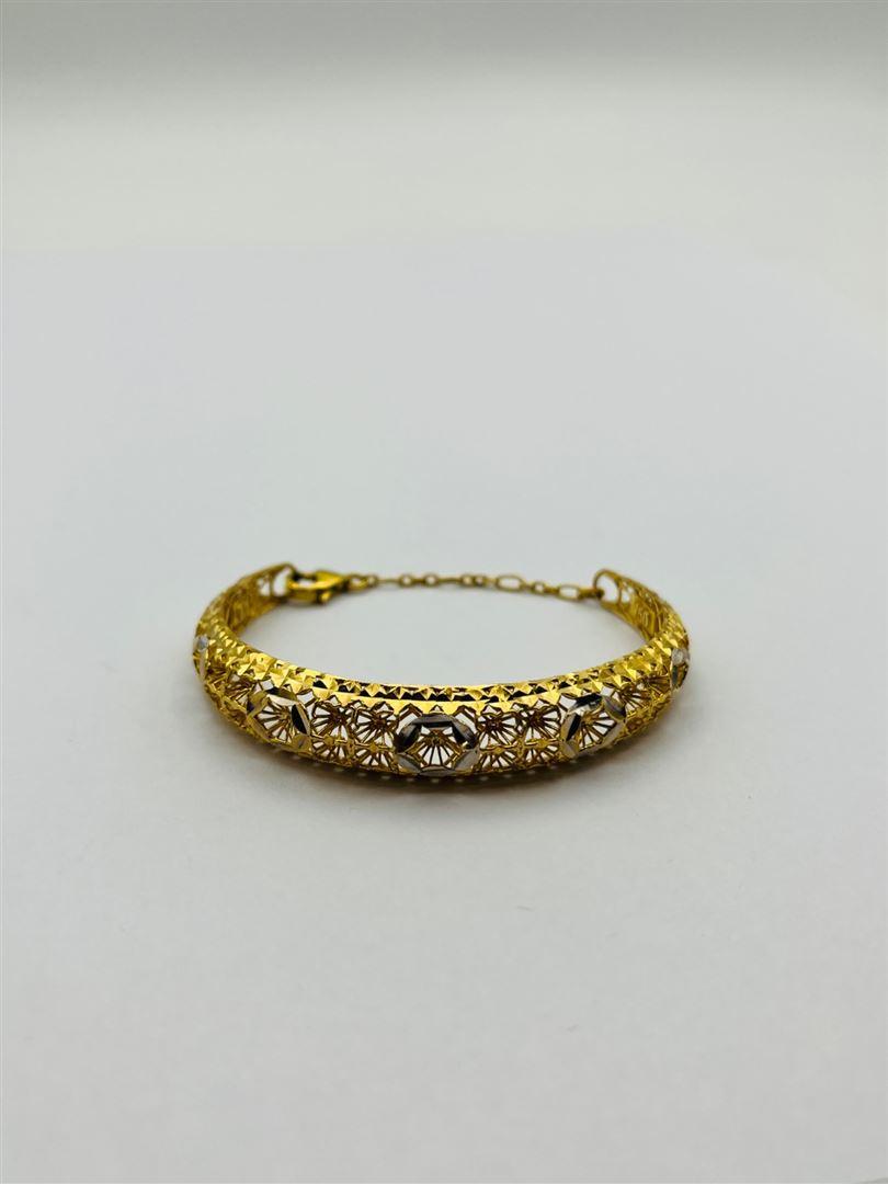 دستبند طلا 18عیار تراش140445