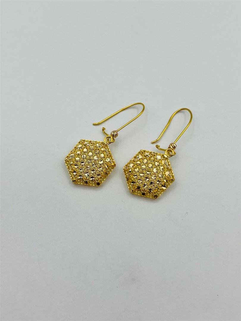 گوشواره طلا 18عیار تراش133480