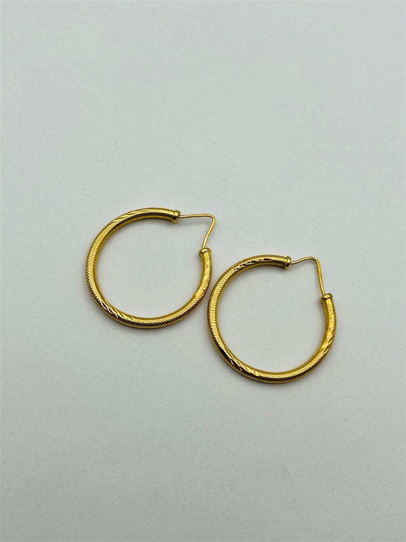 گوشواره طلا 18عیار حلقه ای