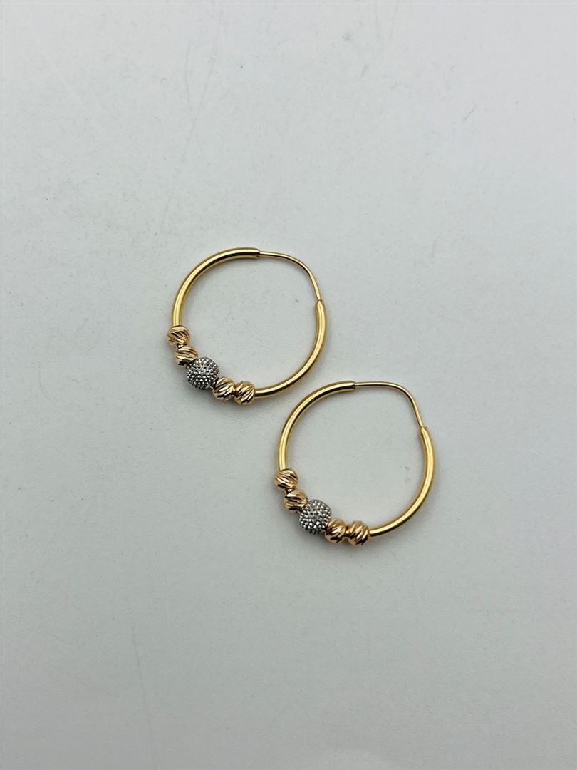 گوشواره طلا 18عیار حلقه ای البرنادو134327