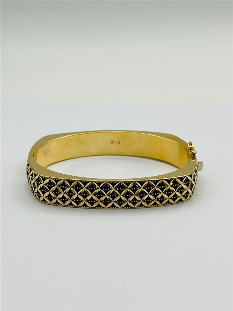 دستبند طلا 18عیار مینا کاری