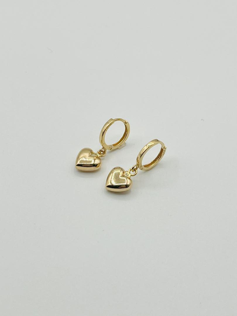 گوشواره طلا 18 عیار آویز قلب 134312
