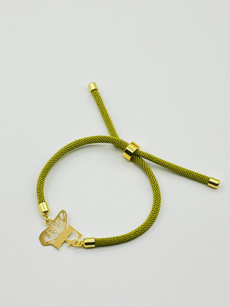 دستبند مارشال طلا 18 عیار حرف F -127611