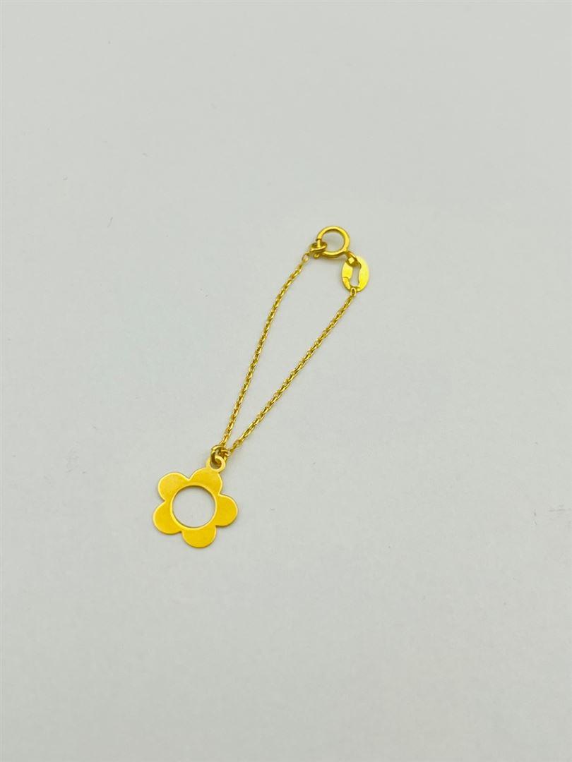 آویز ساعت طلا 18 عیار گل 135407