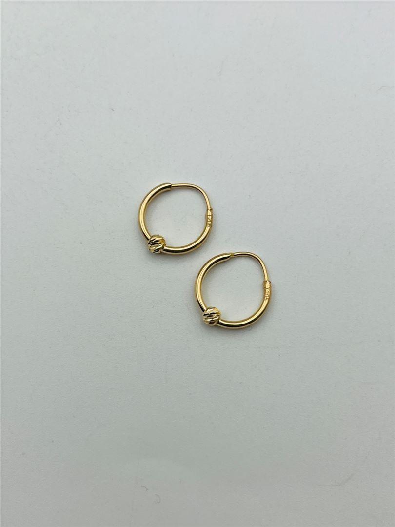 گوشواره طلا 18عیار حلقه ای البرنادو134332