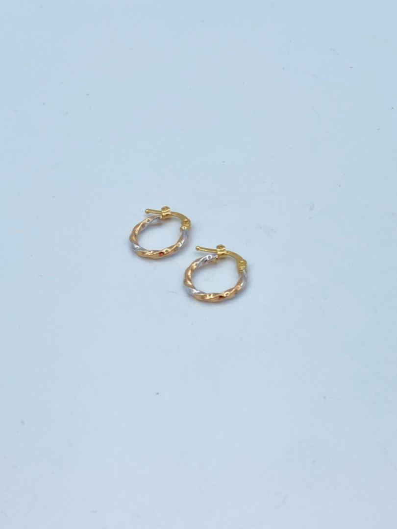 گوشواره طلا 18 عیار تراش 125316