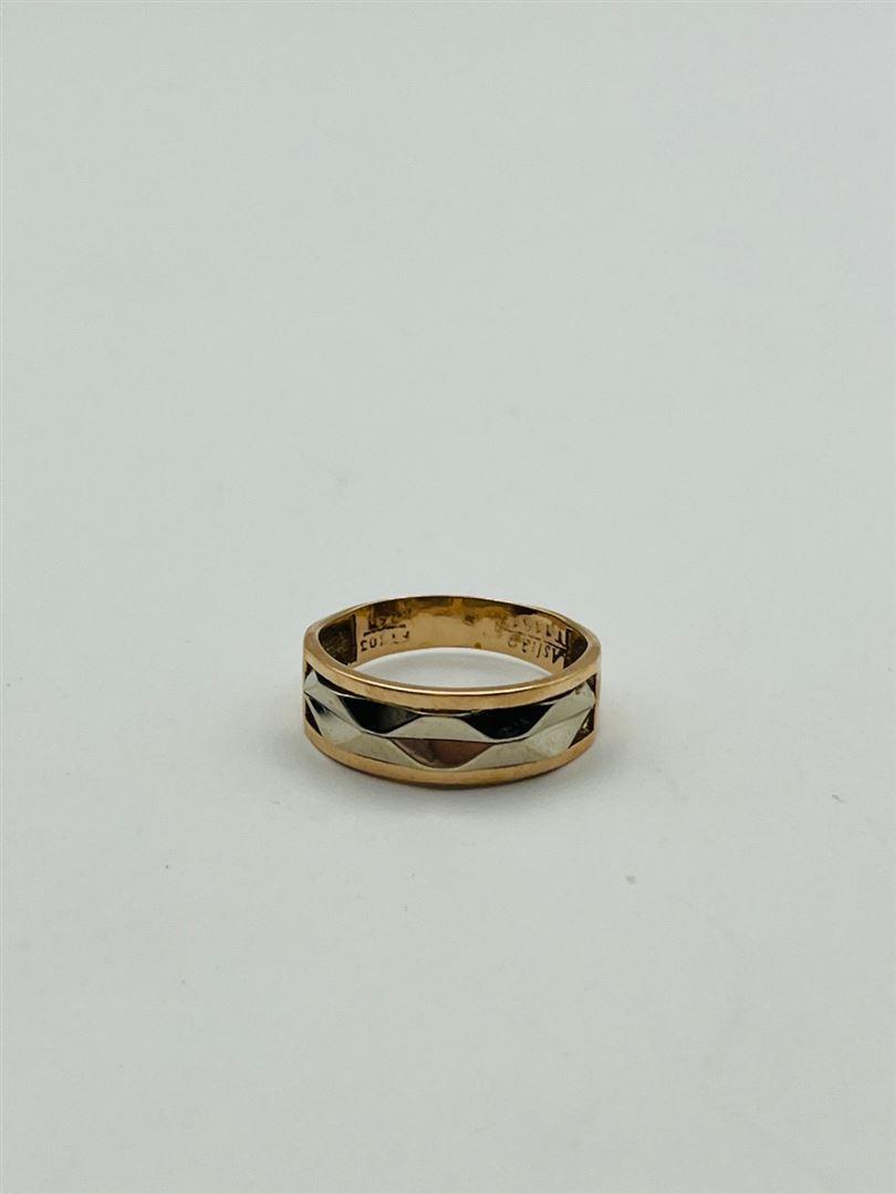 انگشتر طلا 18عیار کریستال دو رنگ143446