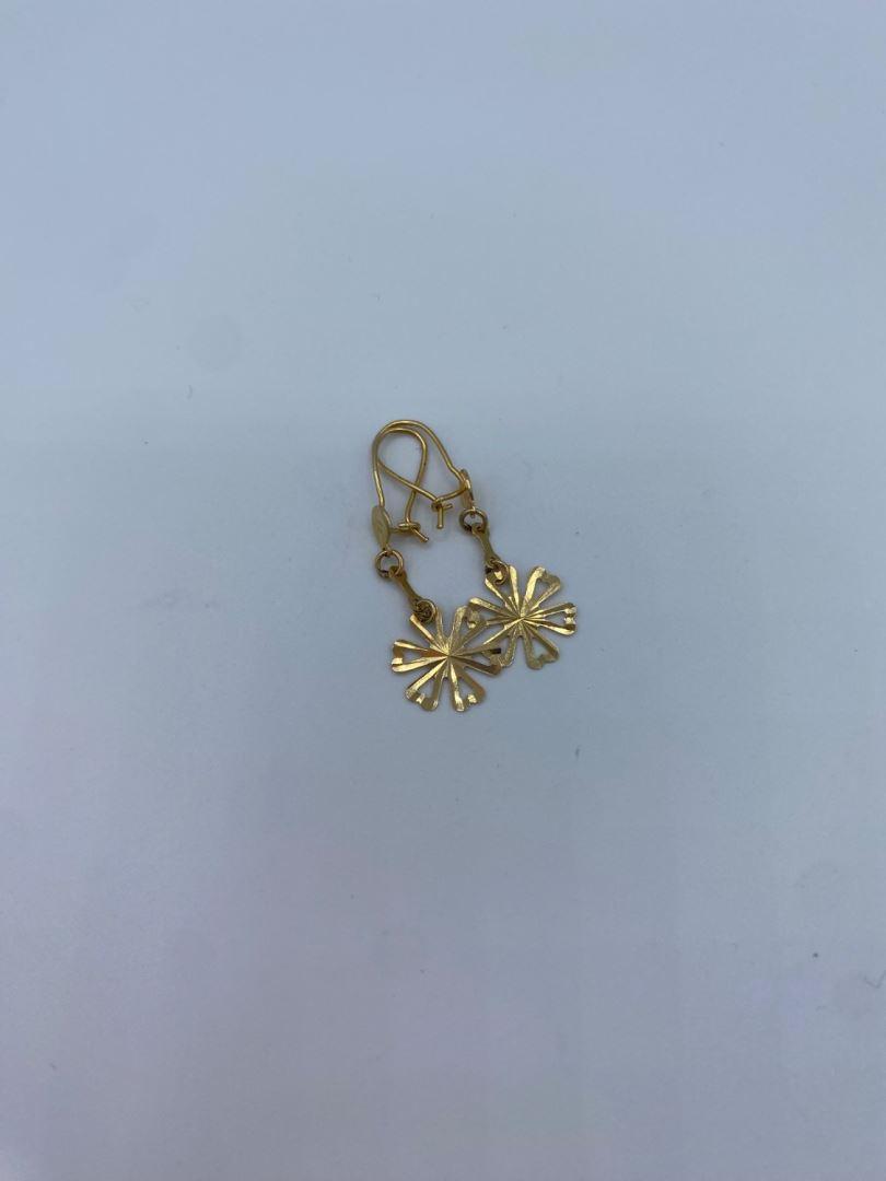 گوشواره برگ طلای 18 عیار127025