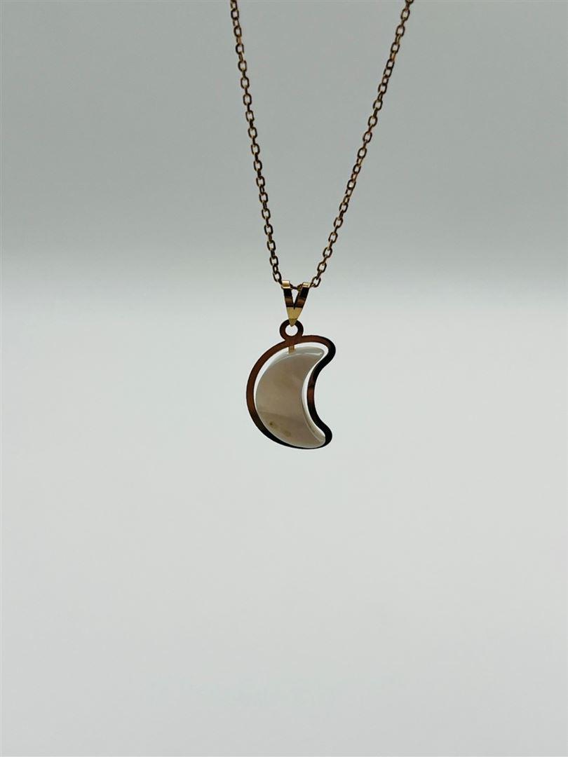 آویز پلاک طلا 18عیار ماه142885