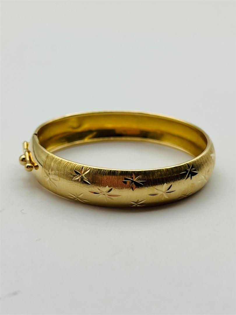 دستبند النگویی طلا 18 عیار بچگانه