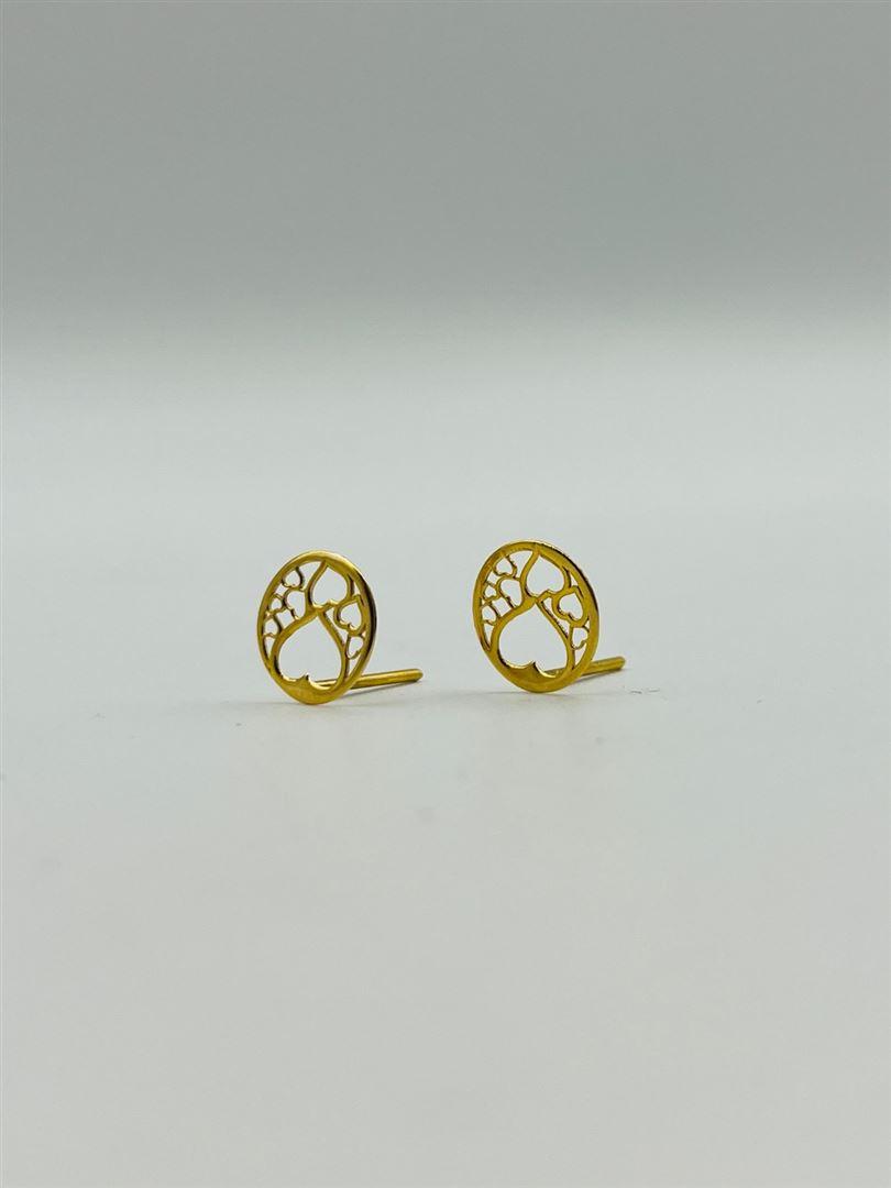 گوشواره میخی طلا 18عیار قلب143425