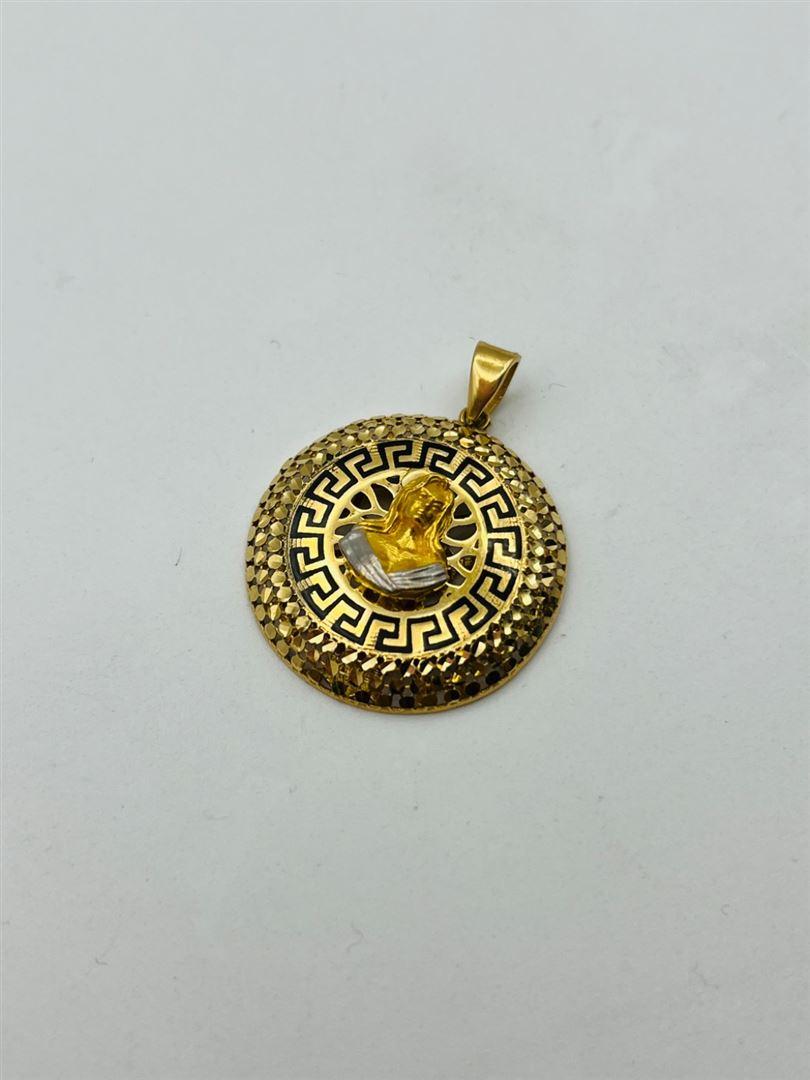 پلاک طلا 18عیار ورساچه گرد138530