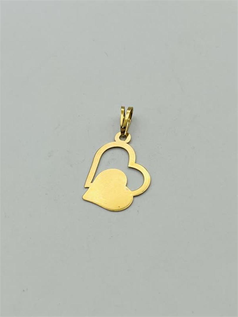 آویز پلاک طلا 18عیار قلب