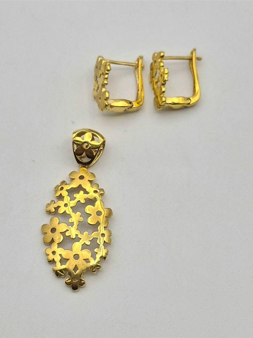نیم ست طلا 18 عیار تراش