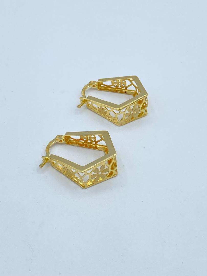 گوشواره هندسی طلای 18 عیار127712
