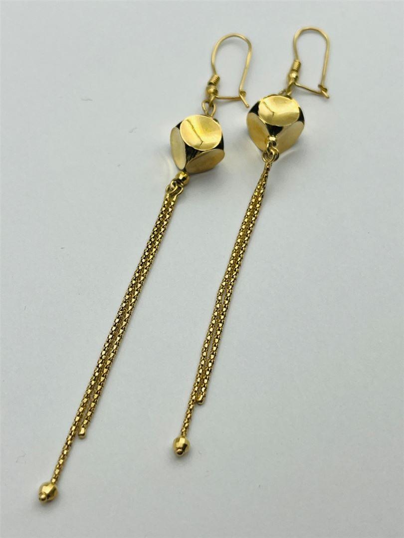 گوشواره طلا 18عیار آویز دار 139295