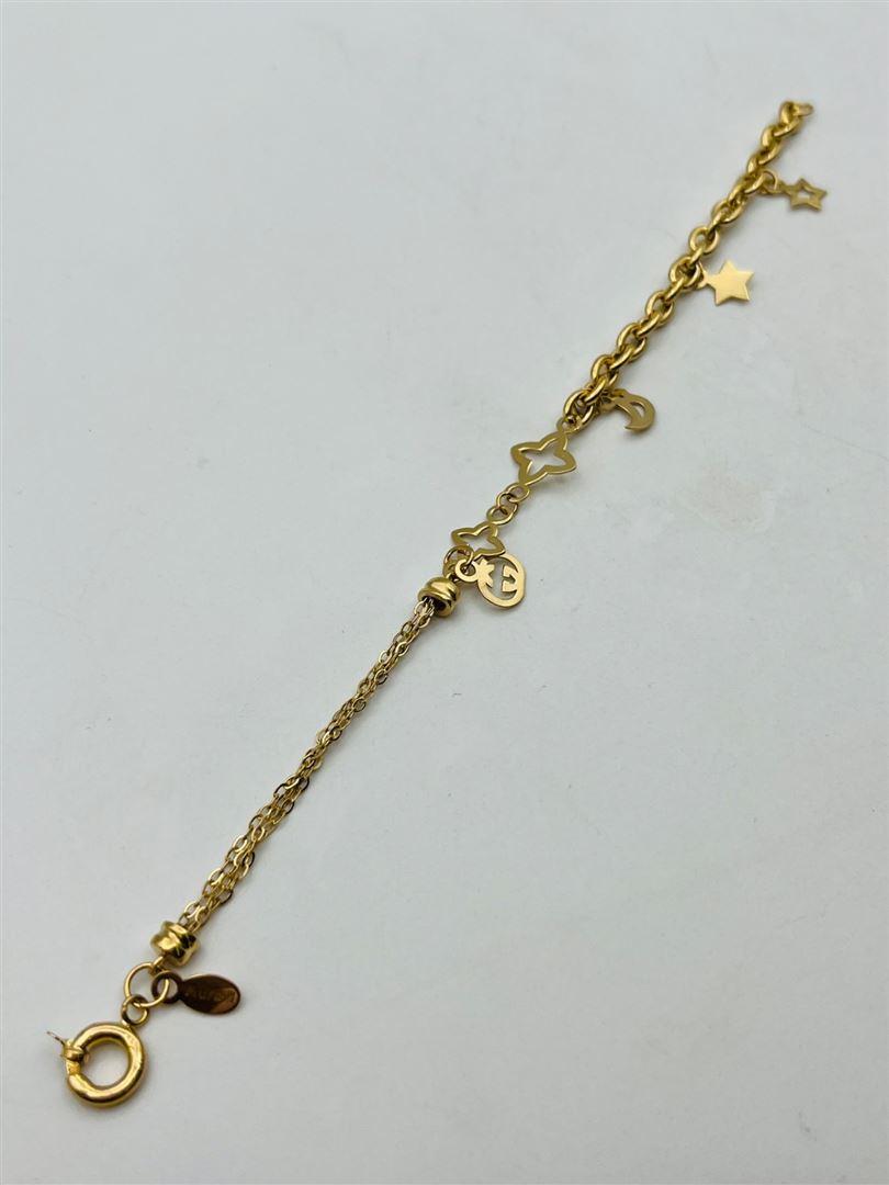 دستبند طلا 18عیار هرمس آویزدار138377