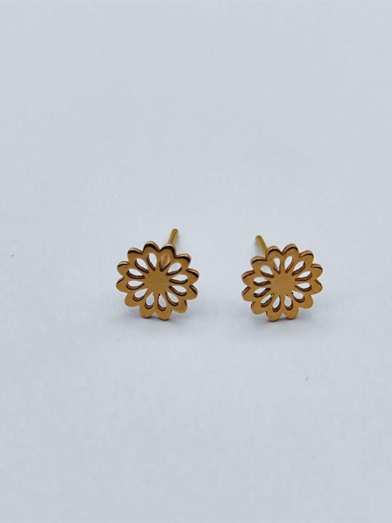 گوشواره طلا 18 عیار گل 137294