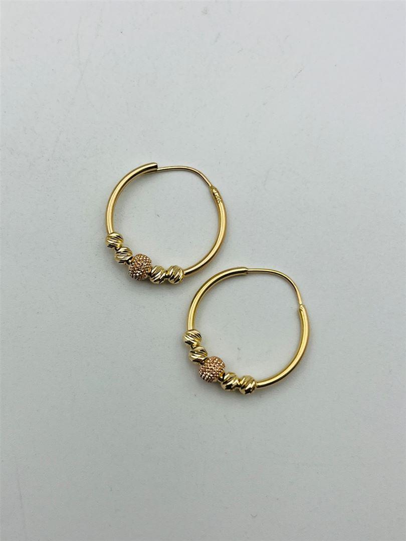 گوشواره طلا 18عیار حلقه ای البرنادو134326