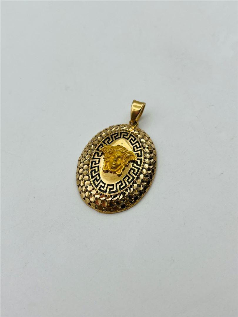 پلاک طلا 18عیار ورساچه بیضی138529