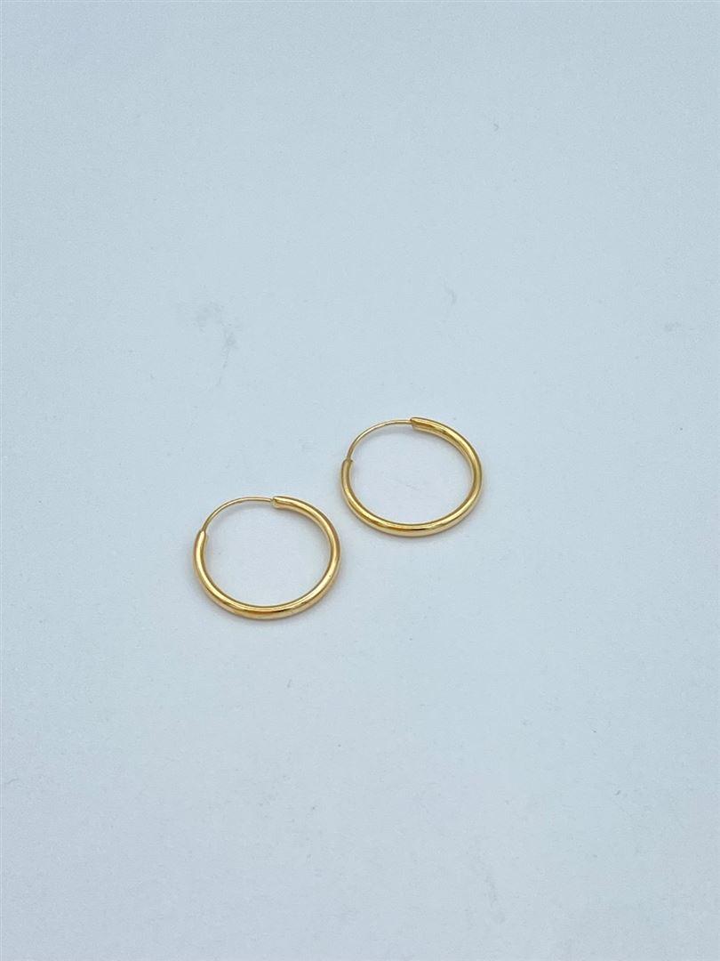 گوشواره طلا 18 عیار حلقه ای کوچک 129490