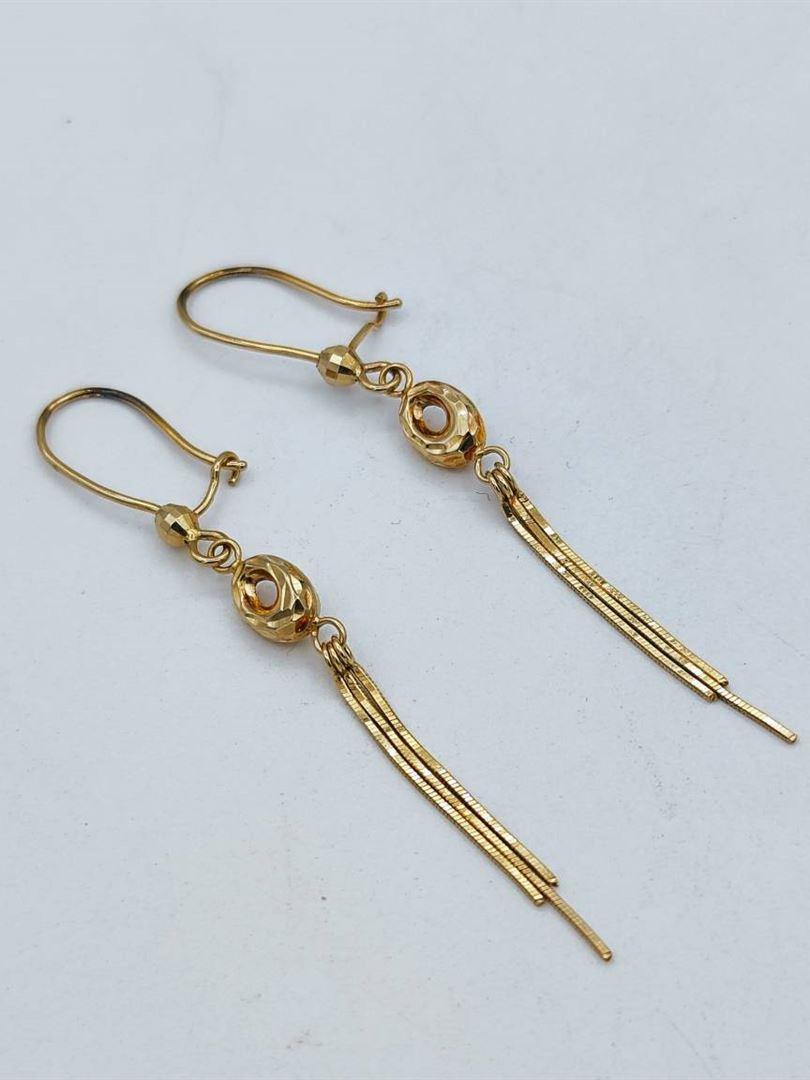 گوشواره طلا 18 عیار آویز 134802