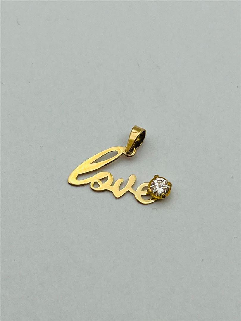 آویز پلاک طلا 18عیارlove